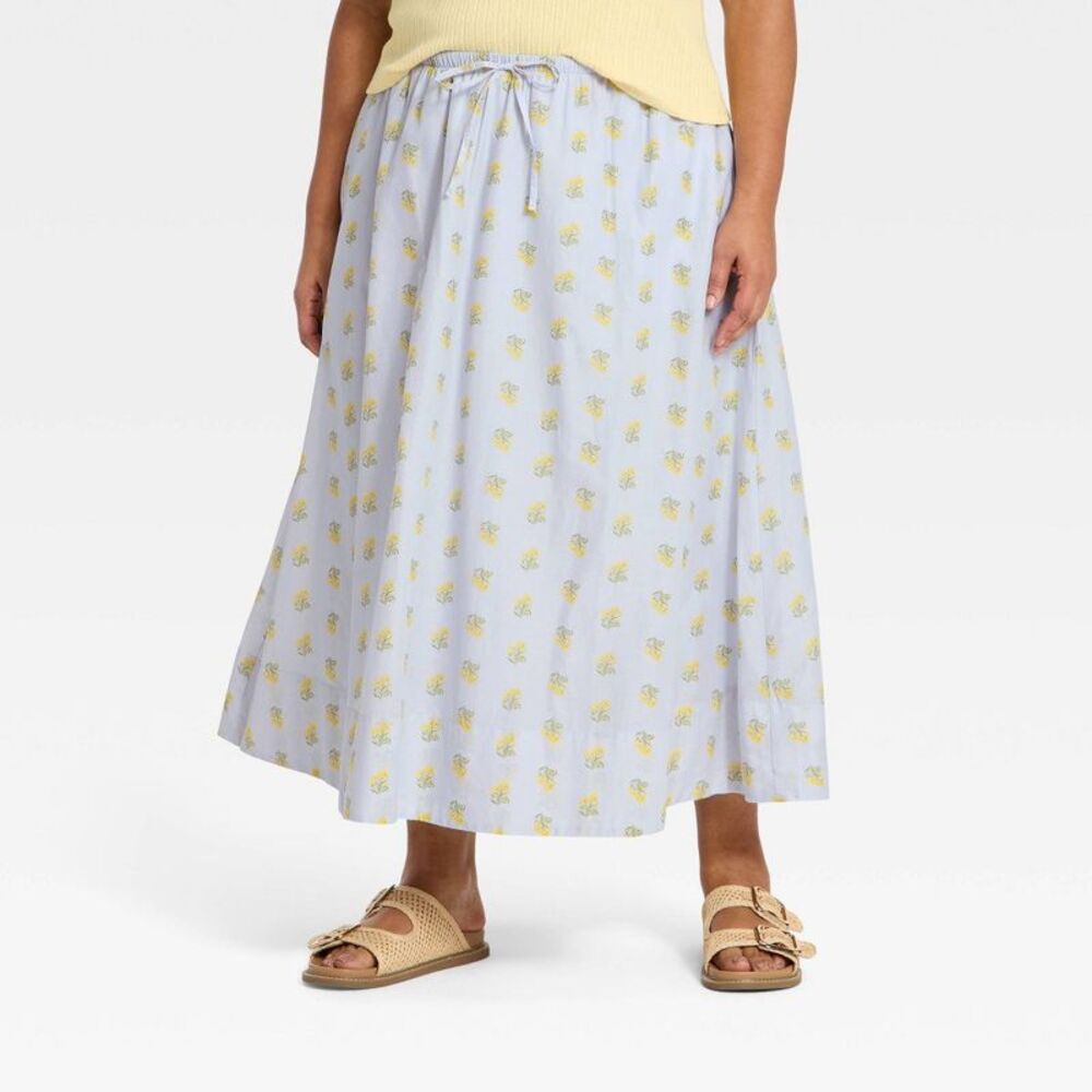 Universal Thread - Women's Midi A-Line Skirt - Universal Thread Light Blue